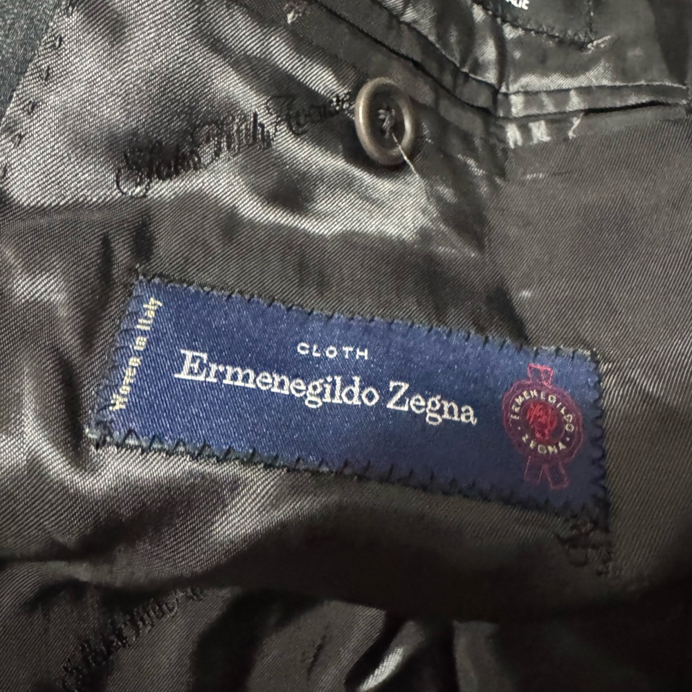 ❌SOLD❌ ERMENEGILDO ZEGNA Men’s Wool Slim Fit Charcoal Single Breasted Blazer 44L - Picture 8 of 14